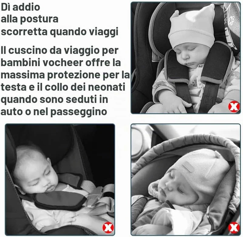 Cuscino da Viaggio Ergonomico per Bambini